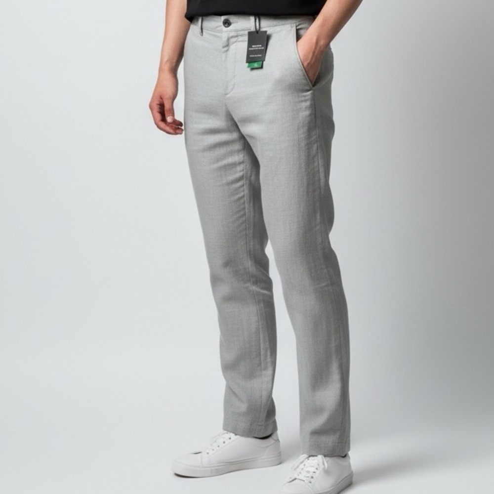 CLUB MONACO LINEN CONNOR CHINOS GREY